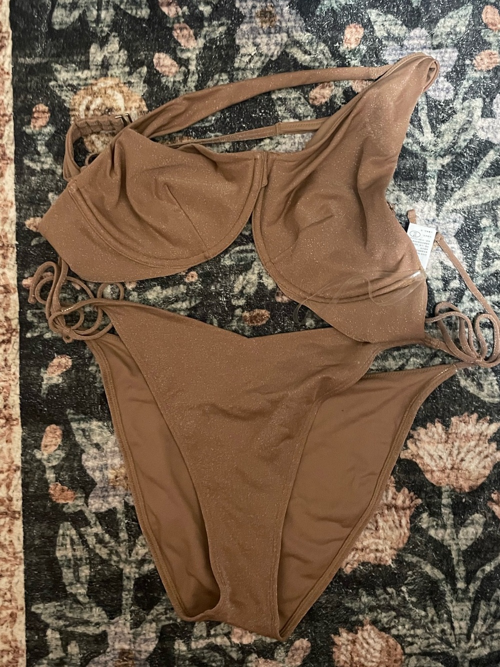 Abercrombie & Fitch Brown Sparkle Kids One-Piece Style Swimsuit